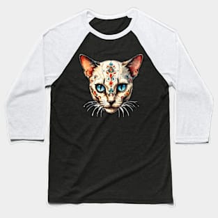 Siamese cat unique skull Baseball T-Shirt